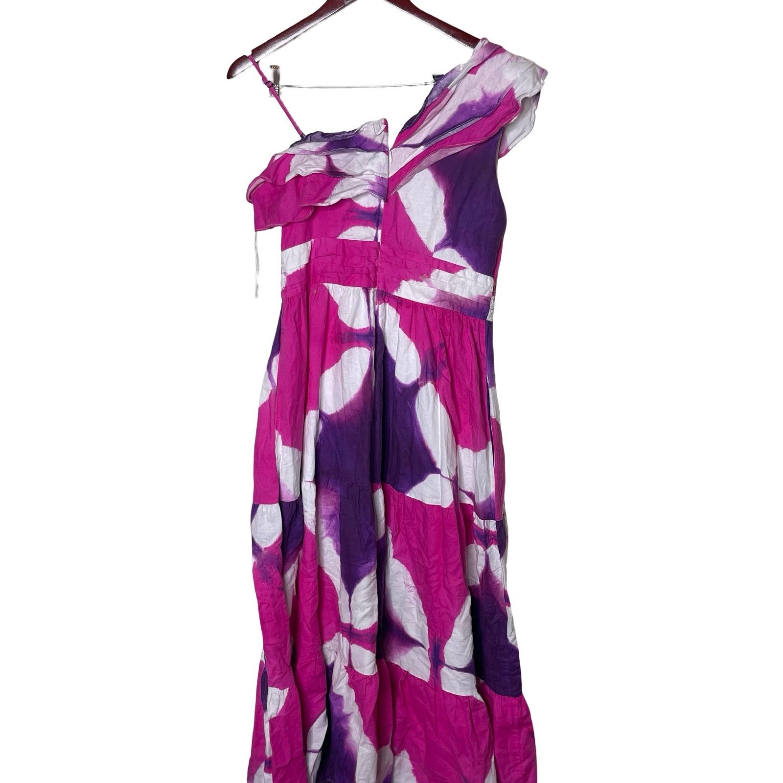 Other Busayo pink purple Tie Dye One Shoulder Dress sz 10 Size L / US 10 / IT 46 - 2 Thumbnail