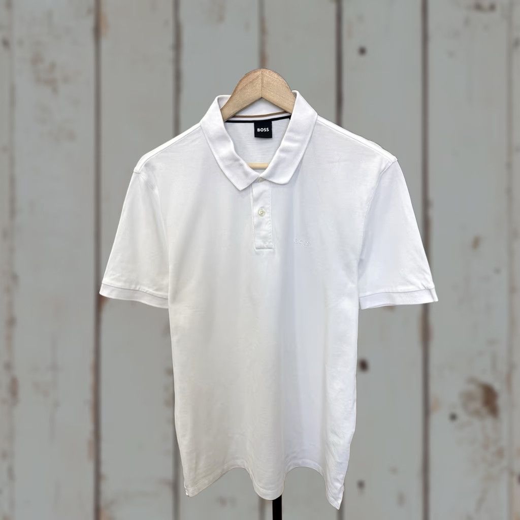 Hugo Boss Hugo Boss Polo T-Shirt Luxury Classic White L Men Size US L / EU 52-54 / 3 - 1 Thumbnail