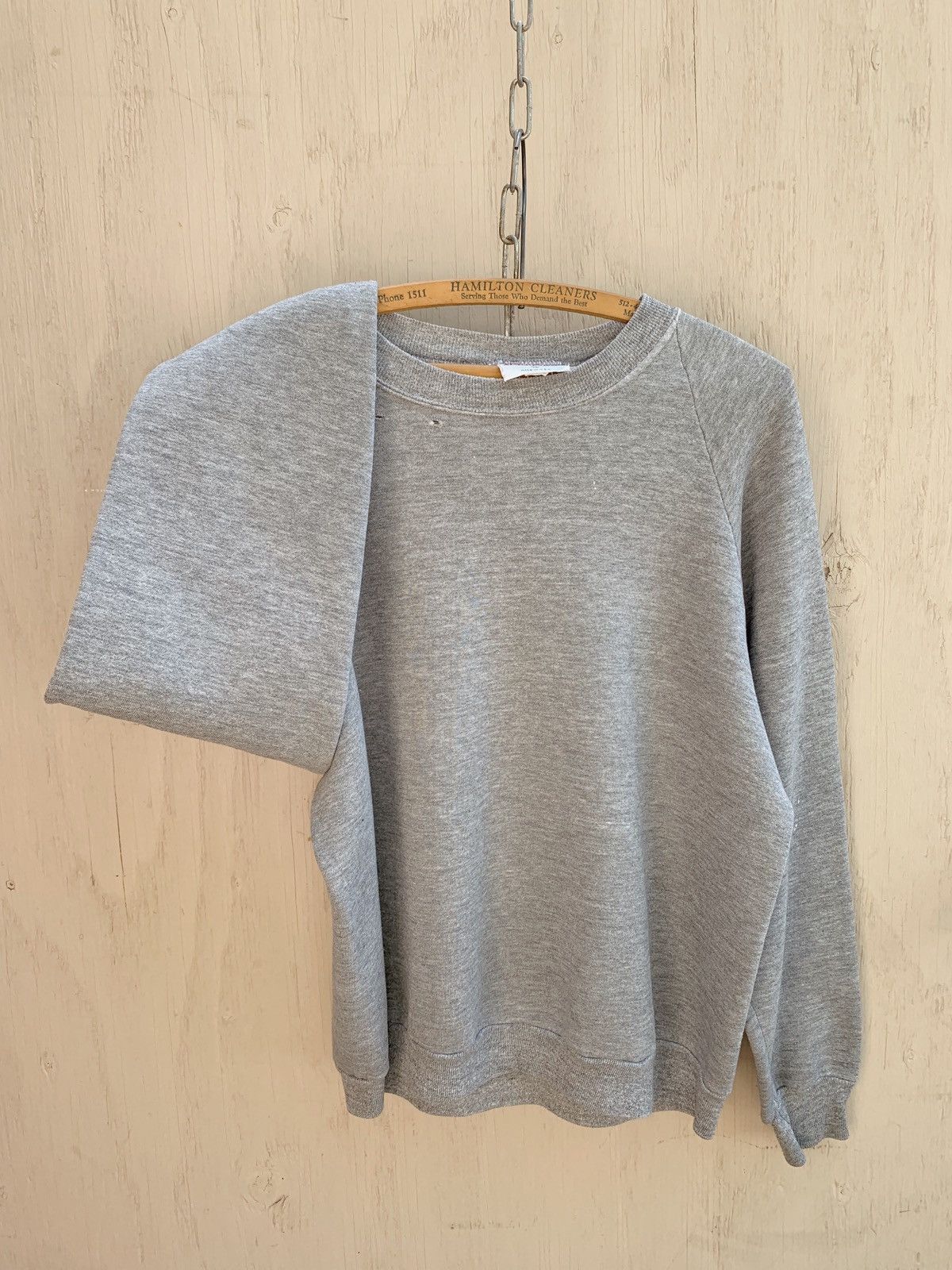 Vintage 1970s Faded Distressed BOXY Blank Crewneck Sweat ERD Grunge Size US M / EU 48-50 / 2 - 4 Thumbnail