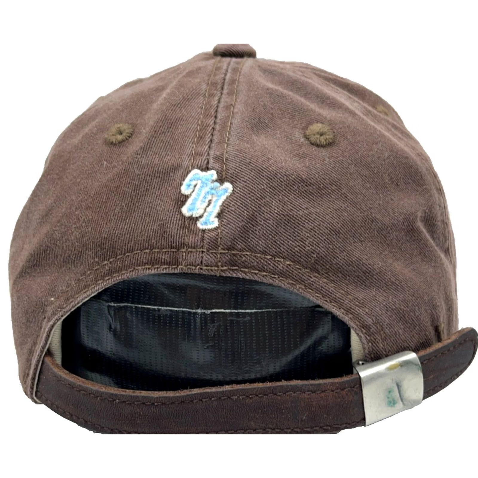 American Eagle Outfitters VINTAGE American Eagle Hat Baseball Cap Leather Strap Back Script AEO Dad Brown Y2K Size ONE SIZE - 2 Thumbnail