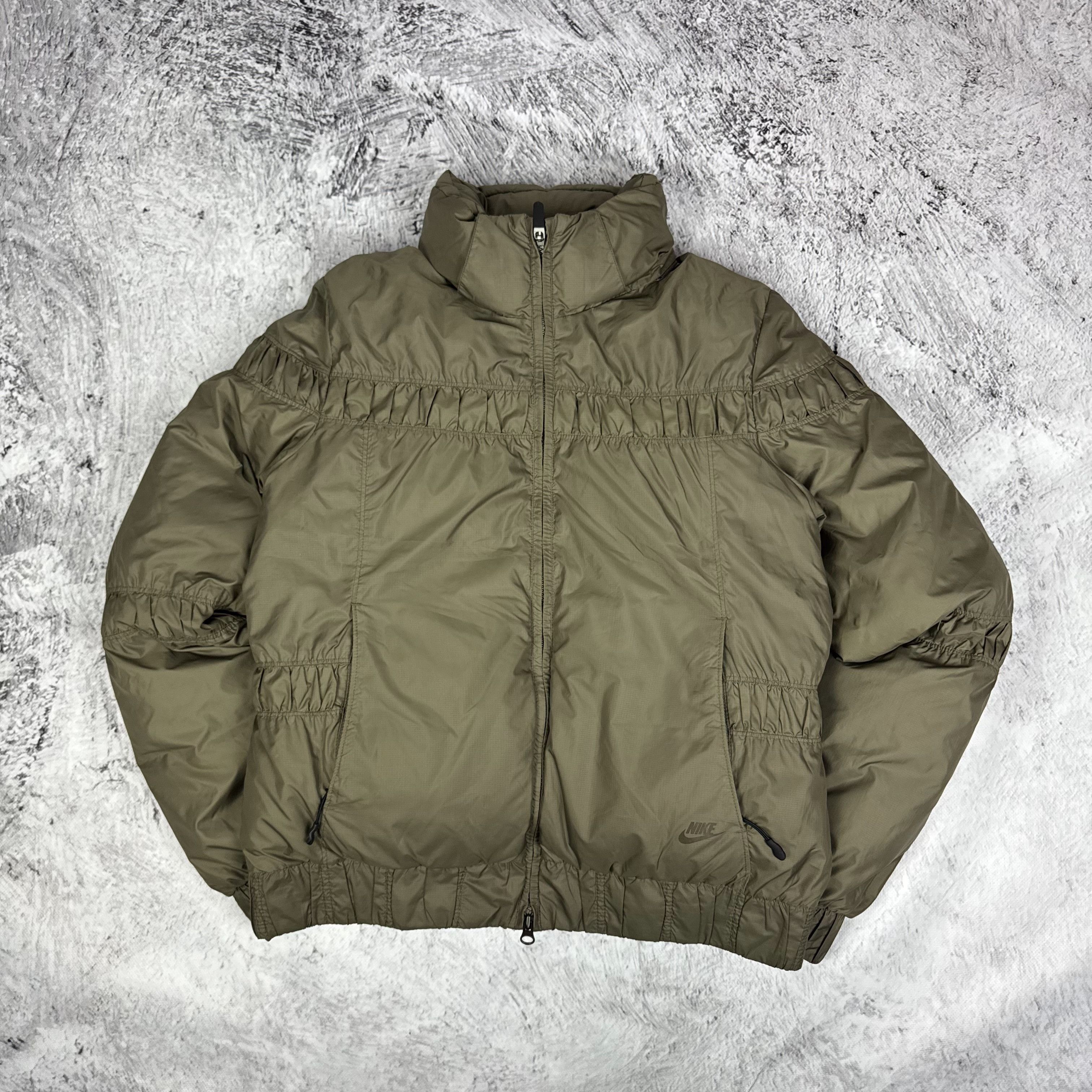 Nike Nike Sportswear 550 Khaki Full Zip Puffer Jacket Medium Size M / US 6-8 / IT 42-44 - 2 Thumbnail