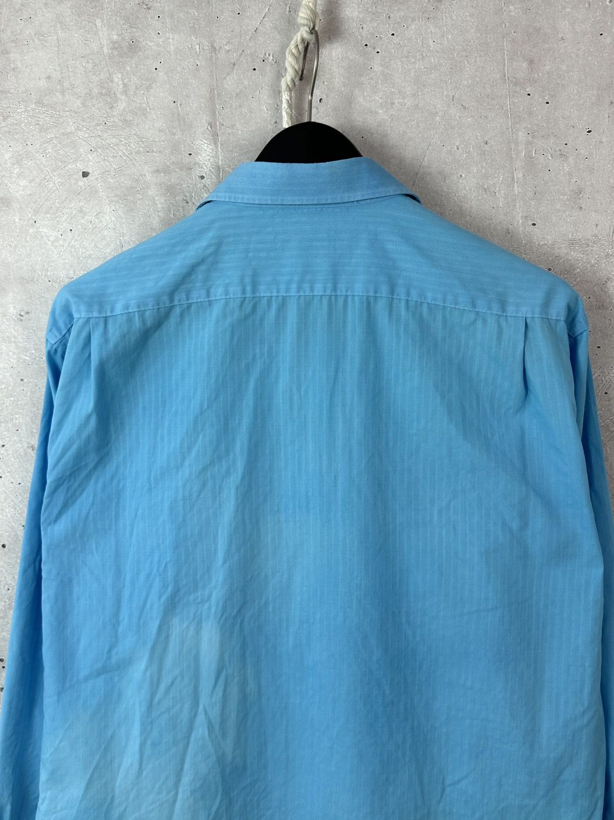 Yves Saint Laurent Vintage YvesSaintLaurent Blue Cotton Logo Long Sleeve Shirt Size US XXL / EU 58 / 5 - 10 Thumbnail