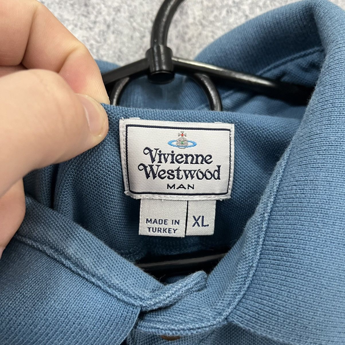 Vivienne Westwood Vivienne Westwood Polo T-Shirt Small Orb Logo Blue Size US XL / EU 56 / 4 - 8 Thumbnail