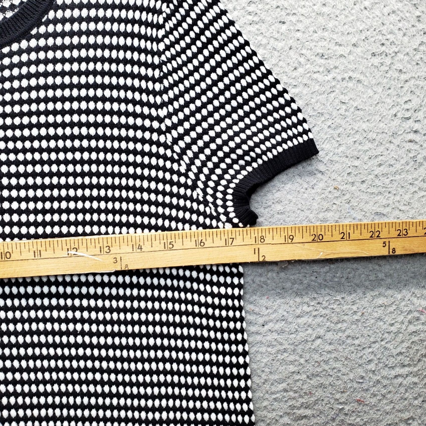 Worthington Worthington Sweater Womens Large Multicolor Polka Dot 100% Cotton Crew Neck Pullover Size L / US 10 / IT 46 - 3 Thumbnail
