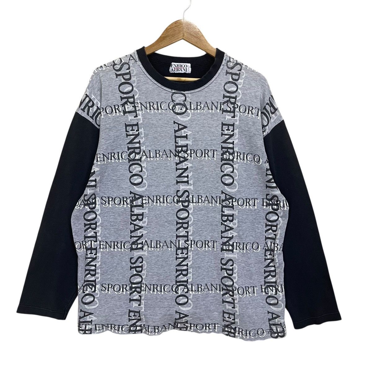 Issey Miyake Vintage 90s Issey Miyake Enrico Albani Overprint Sweatshirt Size US L / EU 52-54 / 3 - 1 Thumbnail