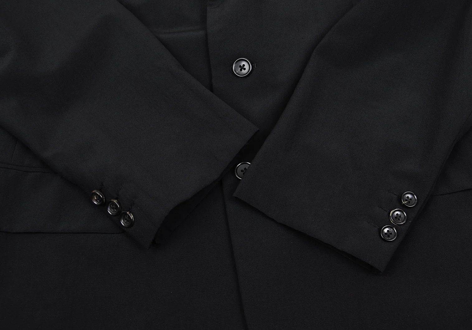 Yohji Yamamoto YOHJI YAMAMOTO COSTUME D'HOMME Wool Jacket Black S Size US S / EU 44-46 / 1 - 8 Thumbnail