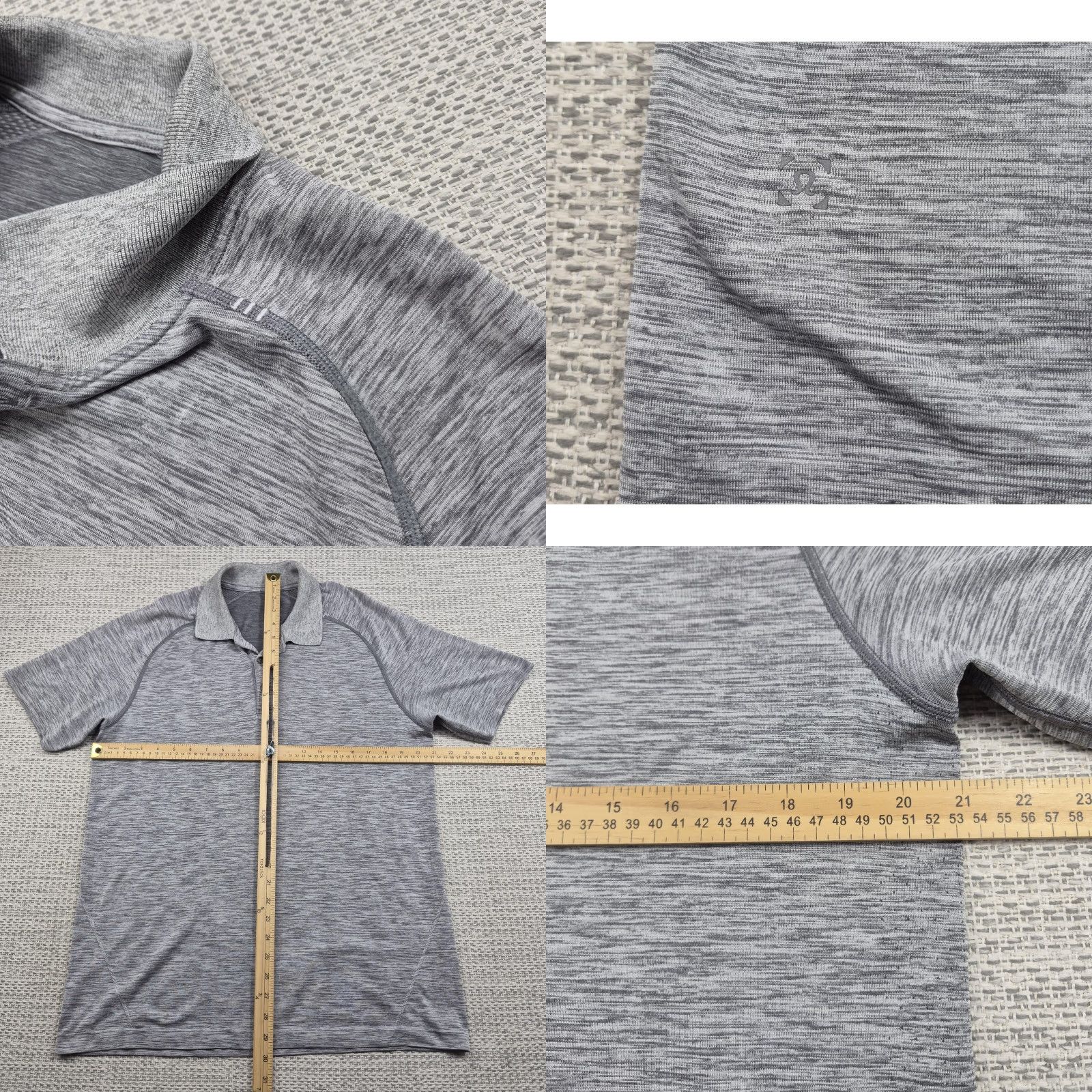 Lululemon Lululemon Polo Shirt Mens Large Gray Performance Quick Dry Stretch Golf Athletic Size US L / EU 52-54 / 3 - 8 Thumbnail