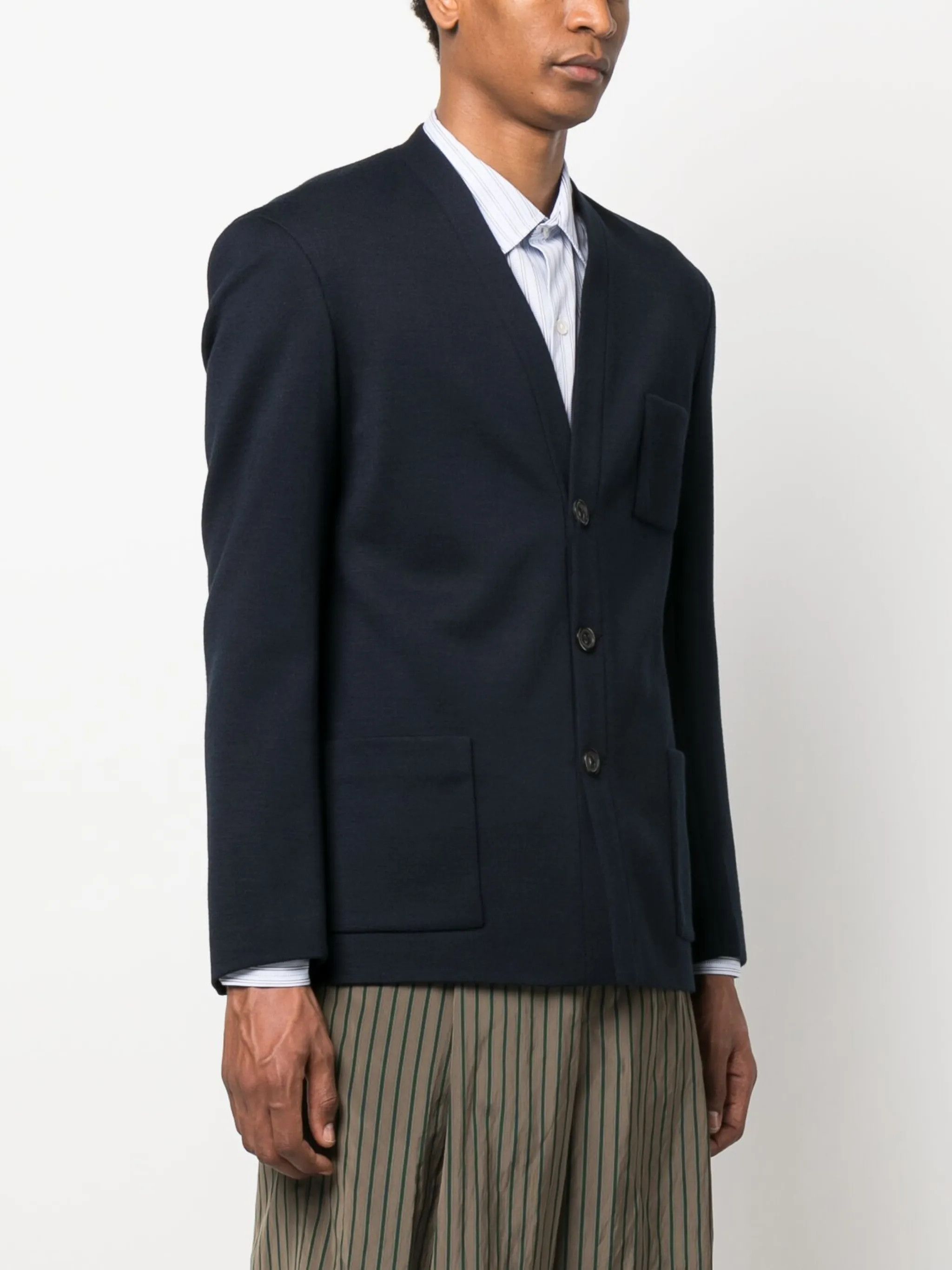 Maison Margiela o1loc1c1125 Milano Stitch Single-breasted Blazer in Navy Size US M / EU 48-50 / 2 - 3 Thumbnail