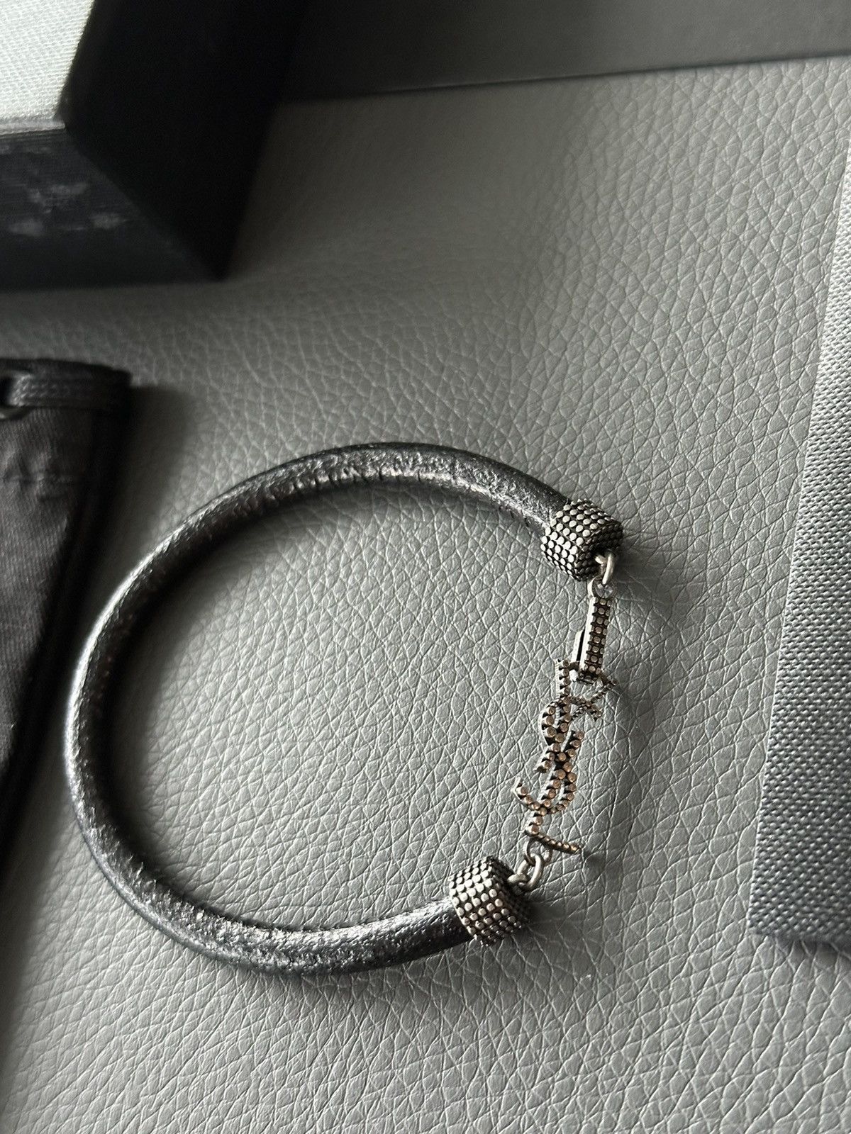 Saint Laurent Paris × Yves Saint Laurent Runway Brand New Saint Laurent Leather Bracelet Unisex Size ONE SIZE - 4 Thumbnail