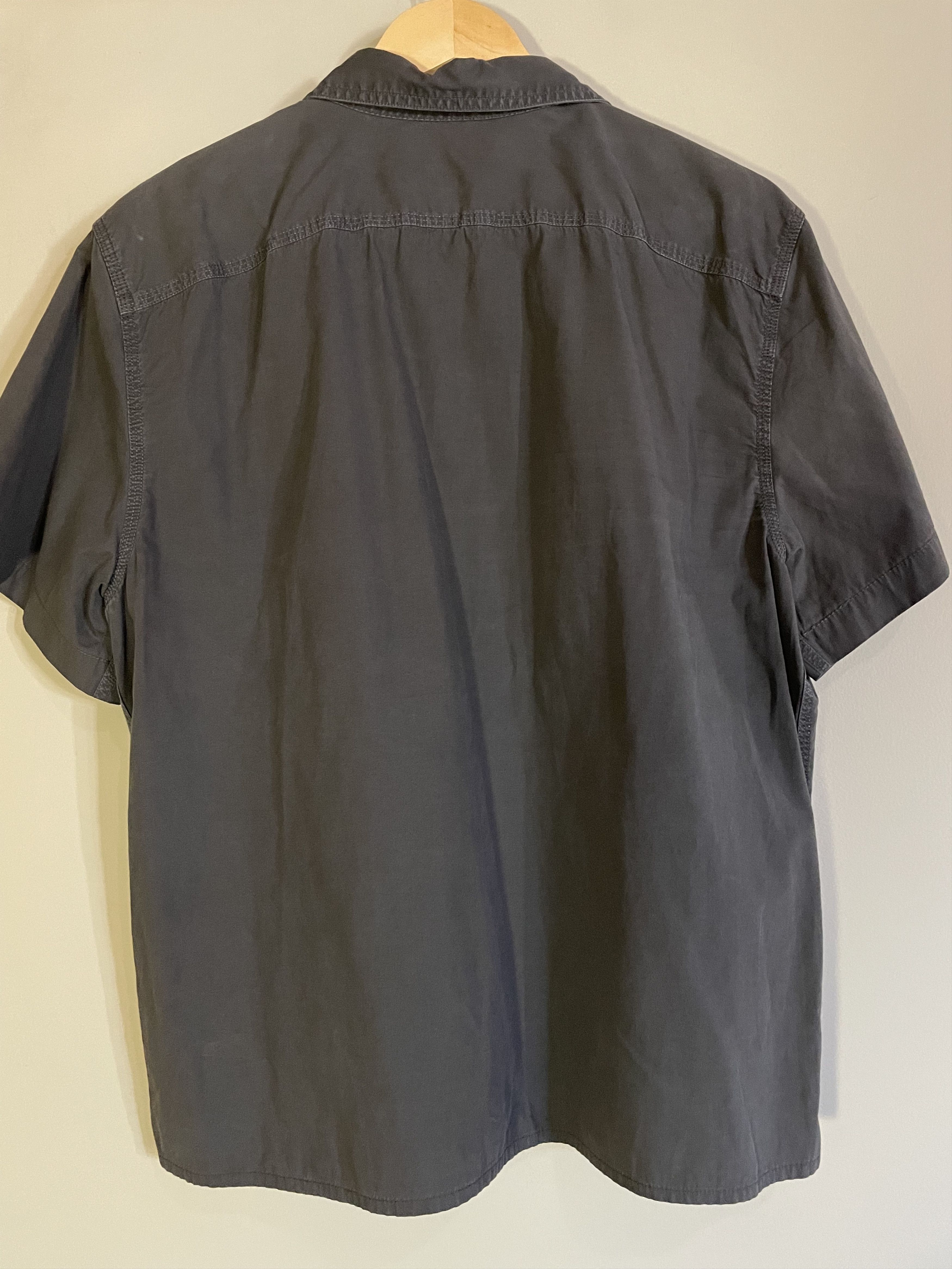 Gap GAP Black Poplin Cotton S/S Shirt, Men's Medium Size US M / EU 48-50 / 2 - 2 Thumbnail