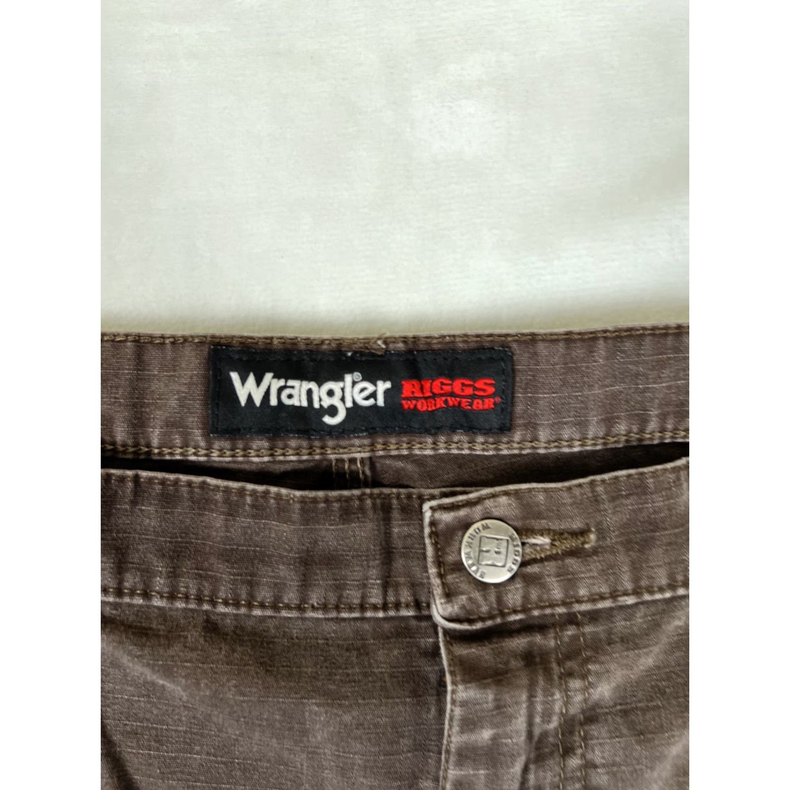 Wrangler Wrangler RIGGS Workwear Cargo Pants Brown 42x32 Cotton Canvas Relaxed Straight 90s Grunge Logo Mens Pants Size US 42 / EU 58 - 6 Thumbnail