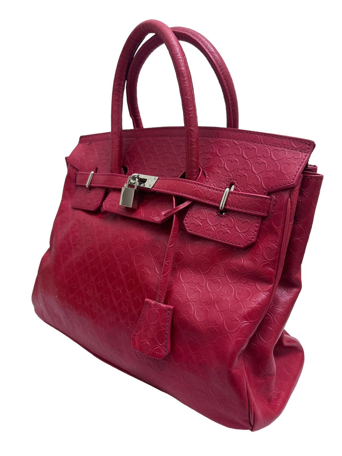 Handmade RARE ‼️ Leather Red ‘Birkin’ Bag Size ONE SIZE - 1 Thumbnail