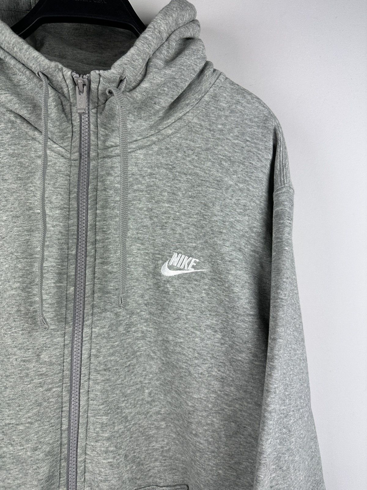 Nike × Vintage Y2K Nike Basic Grey Zip Hoodie Size US XL / EU 56 / 4 - 3 Thumbnail