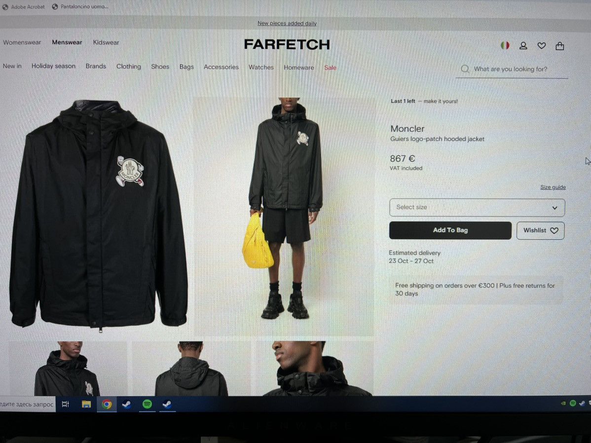 Moncler Genius Moncler Guiers Logo-Patch Hooded Jacket Size US L / EU 52-54 / 3 - 20 Thumbnail