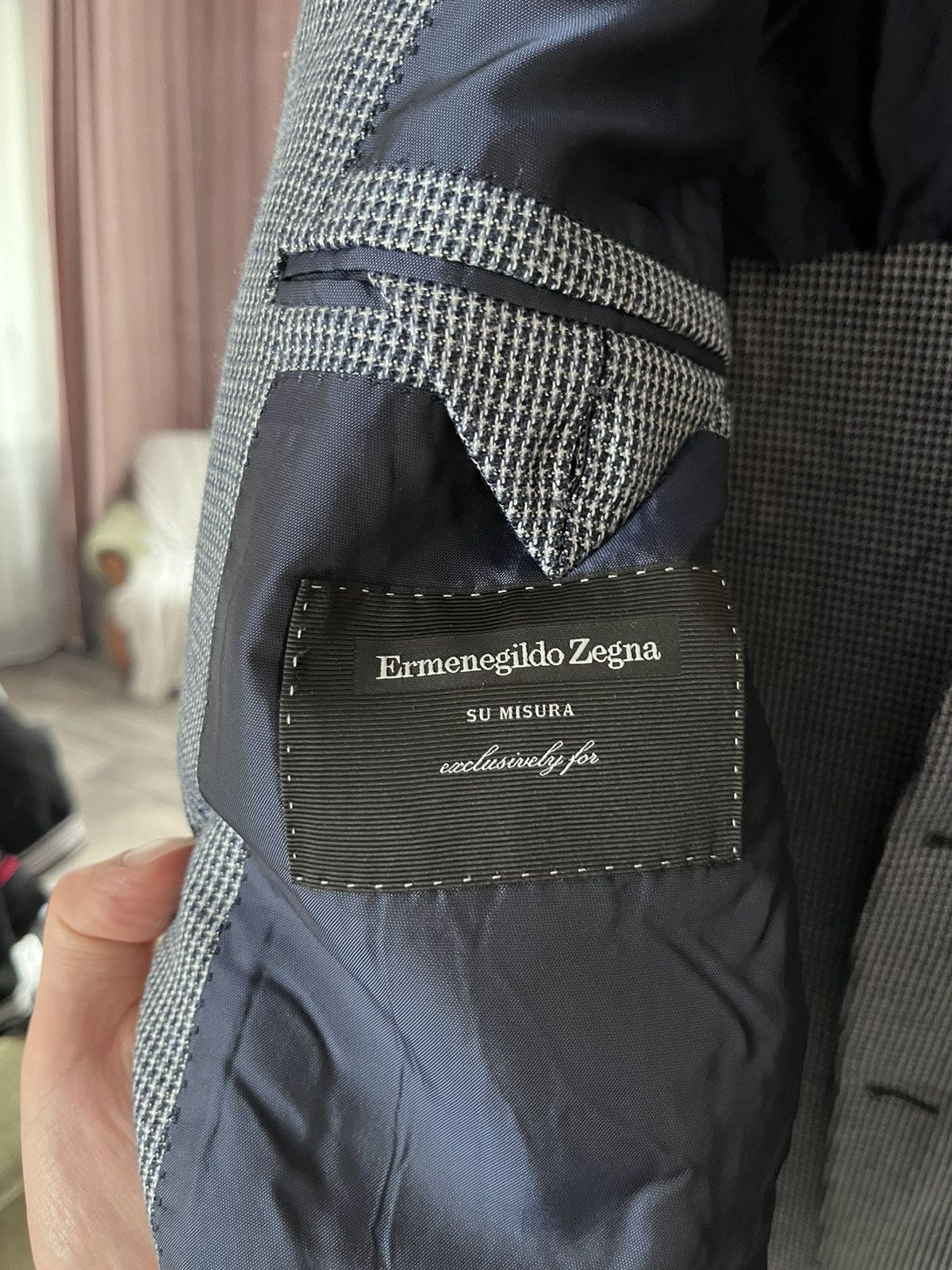 Ermenegildo Zegna Ermenegildo Zegna Cotton/Cashmere Blazer 7-54R Size 54R - 6 Thumbnail