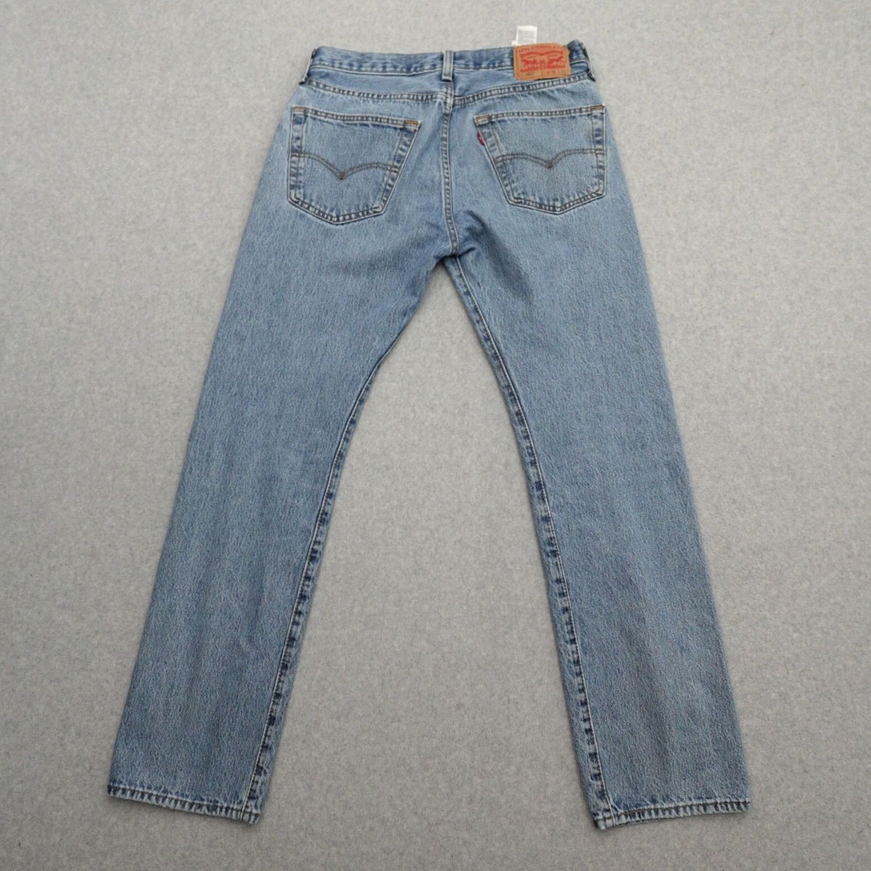Levi's Levi's 501 Jeans Mens 31 (31X30) Distressed Button Fly Regular Fit Blue Jeans Mens Size US 31 - 2 Thumbnail