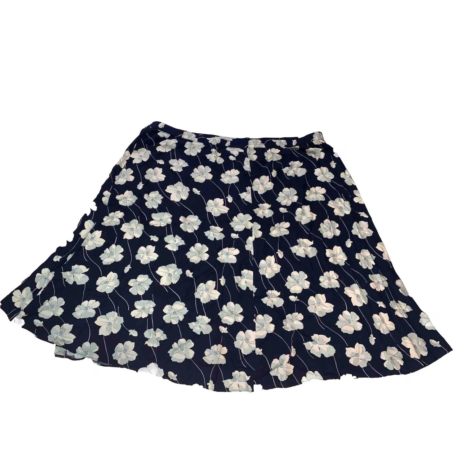 Chaps Chaps Plus Size Womans Floral Button Side Shift Skirt 4X Multicolor Midi Skirt Womens Summer Floral City 4X Size 40" / US 18 - 5 Thumbnail