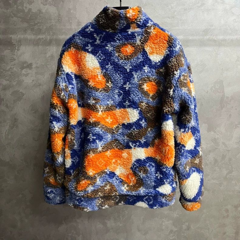 Louis Vuitton Louis Vuitton Blue logo jacquard suede tunic long-sleeved Size US L / EU 52-54 / 3 - 5 Thumbnail