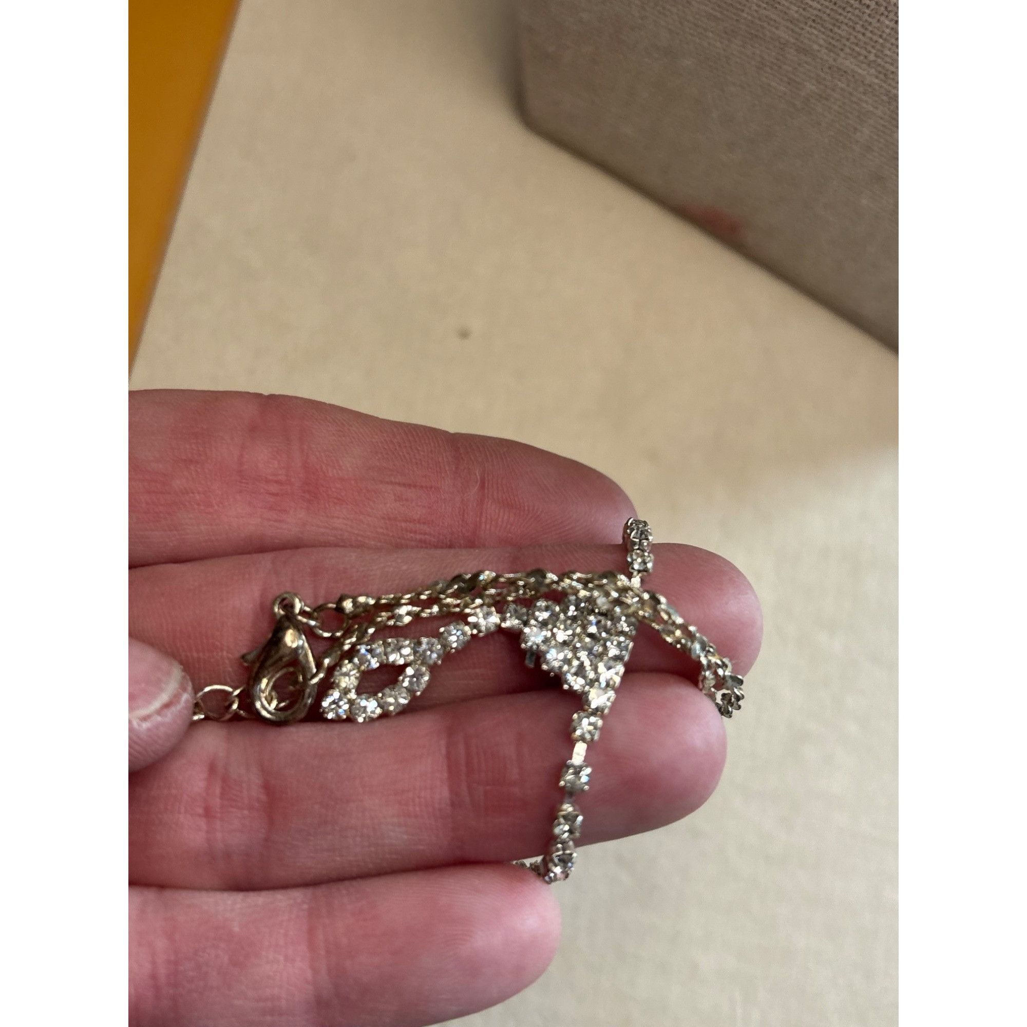 Other Rhinestone Pendant Necklace With Adjustable Chain - Elegant Size ONE SIZE - 6 Thumbnail