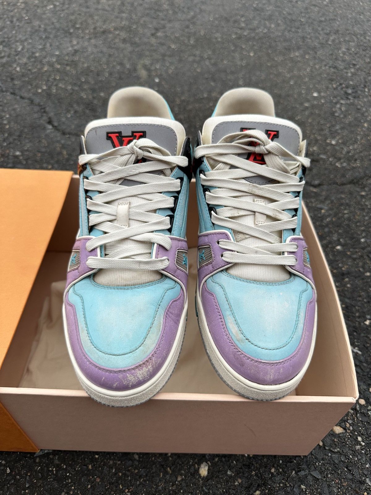 Louis Vuitton Louis Vuttion Trainer Purple/Blue Size US 8 / EU 41 - 14 Thumbnail