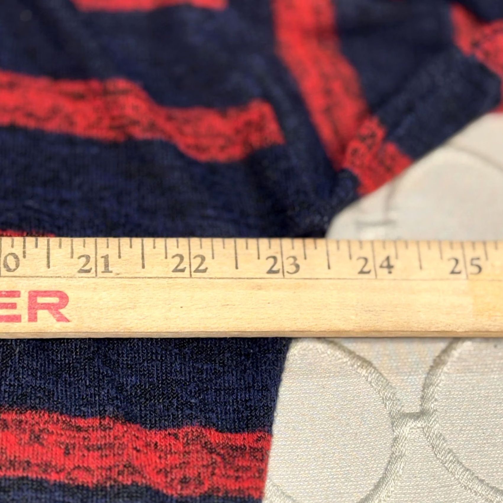 Rag & Bone rag & bone Shirt Womens Small Navy Red Striped Long Sleeve Lightweight Knit Size S / US 4 / IT 40 - 6 Thumbnail