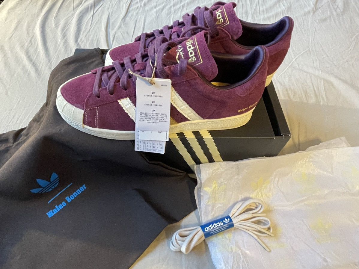 Adidas × Wales Bonner Adidas x Wales Bonner Jabbar Low Purple EU42 Full Set Size US 9 / EU 42 - 1 Thumbnail