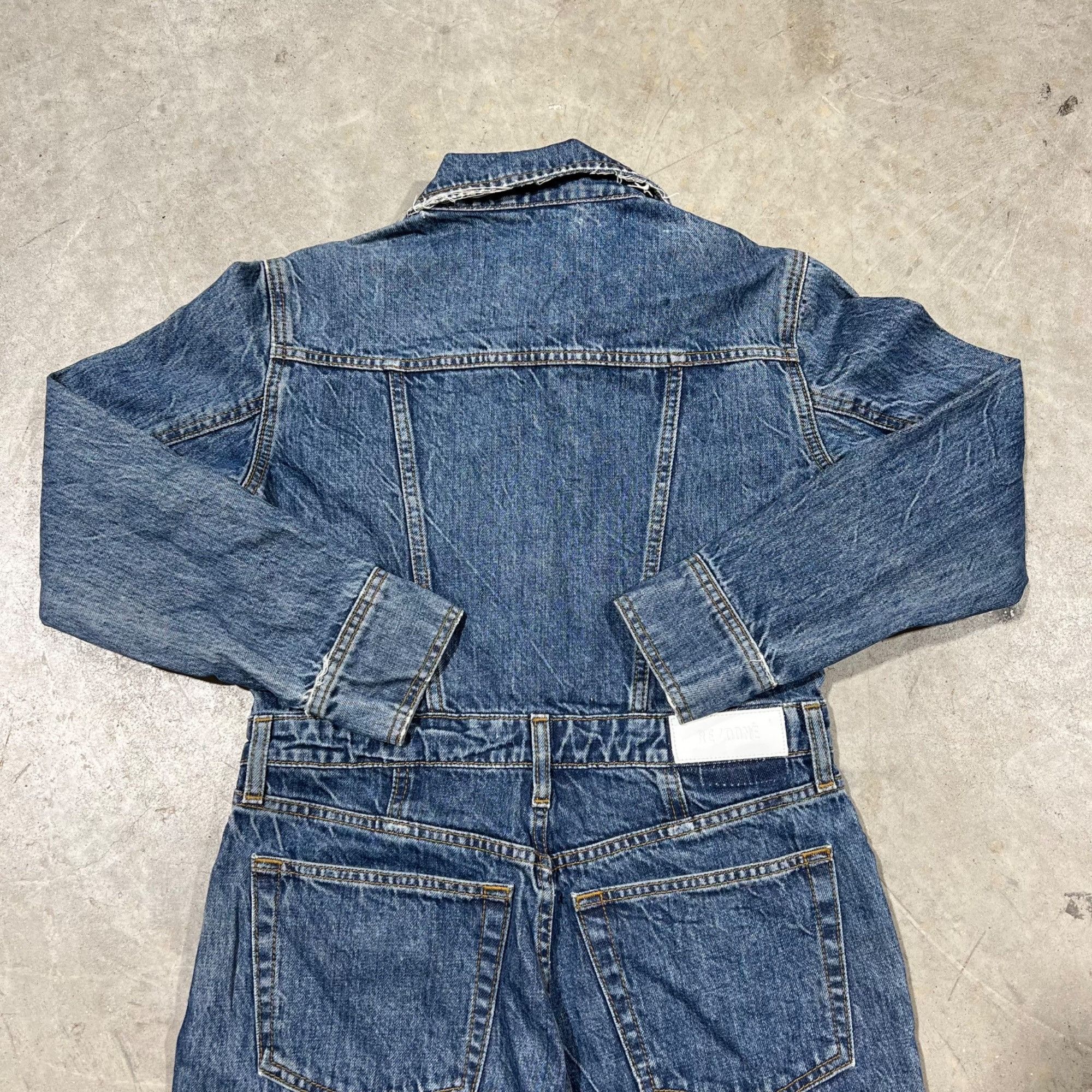 RE/DONE NWT RE/DONE WIDE LEG JUMPSUIT RUSTIC INDIGO SZ 25 Size 25" / US 0 / IT 36 - 7 Thumbnail