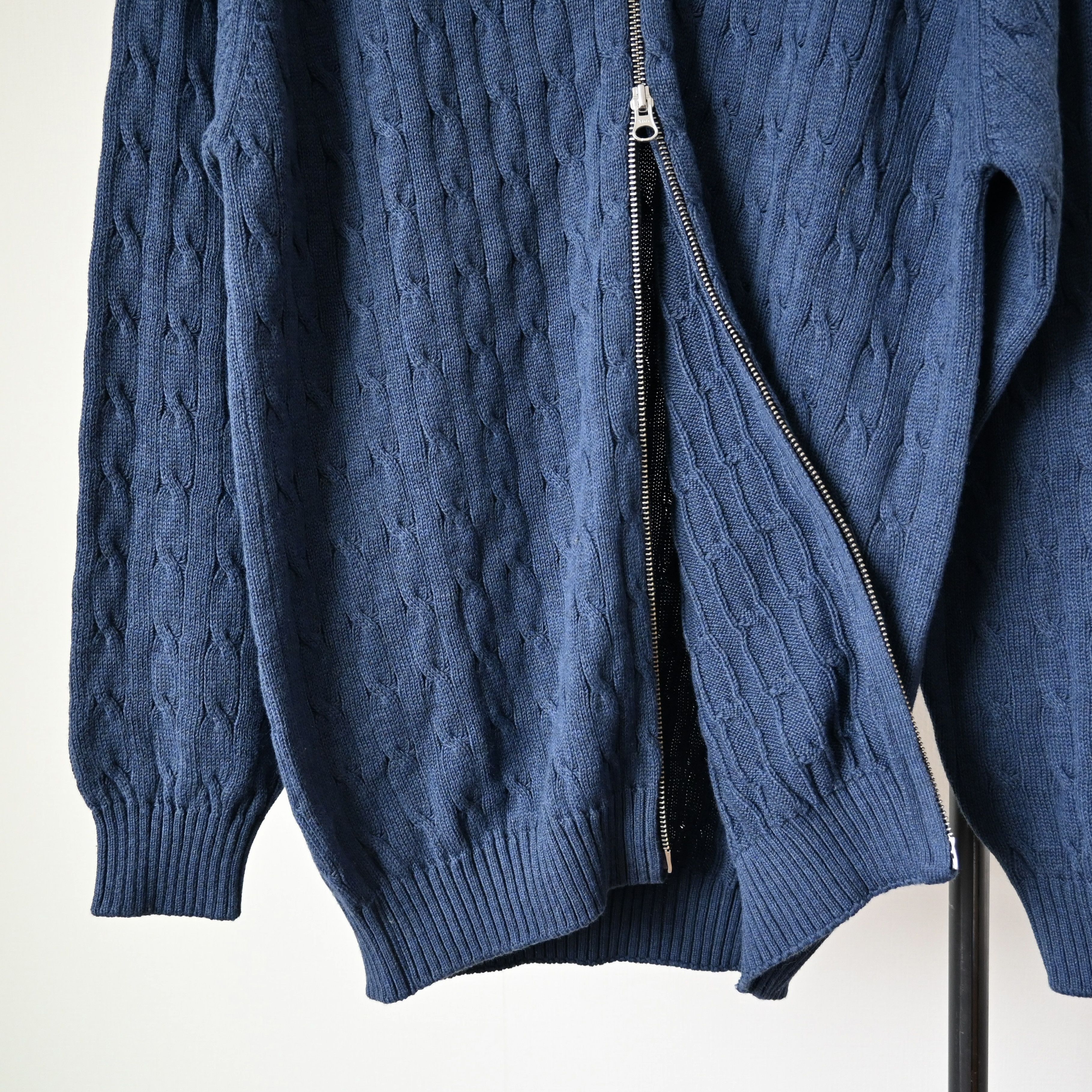 Vintage DEADSTOCK, vintage 1990s Peter Scott zip-up cotton sweater Size US M / EU 48-50 / 2 - 10 Thumbnail