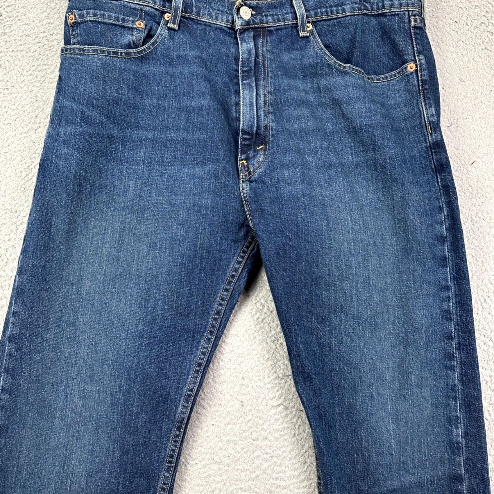 Levi's Levi's 505 Original Fit Jeans Straight Blue Mens 38X30 Regular - 5-Pocket Comfort Stretch Denim EUC Size US 38 / EU 54 - 3 Thumbnail