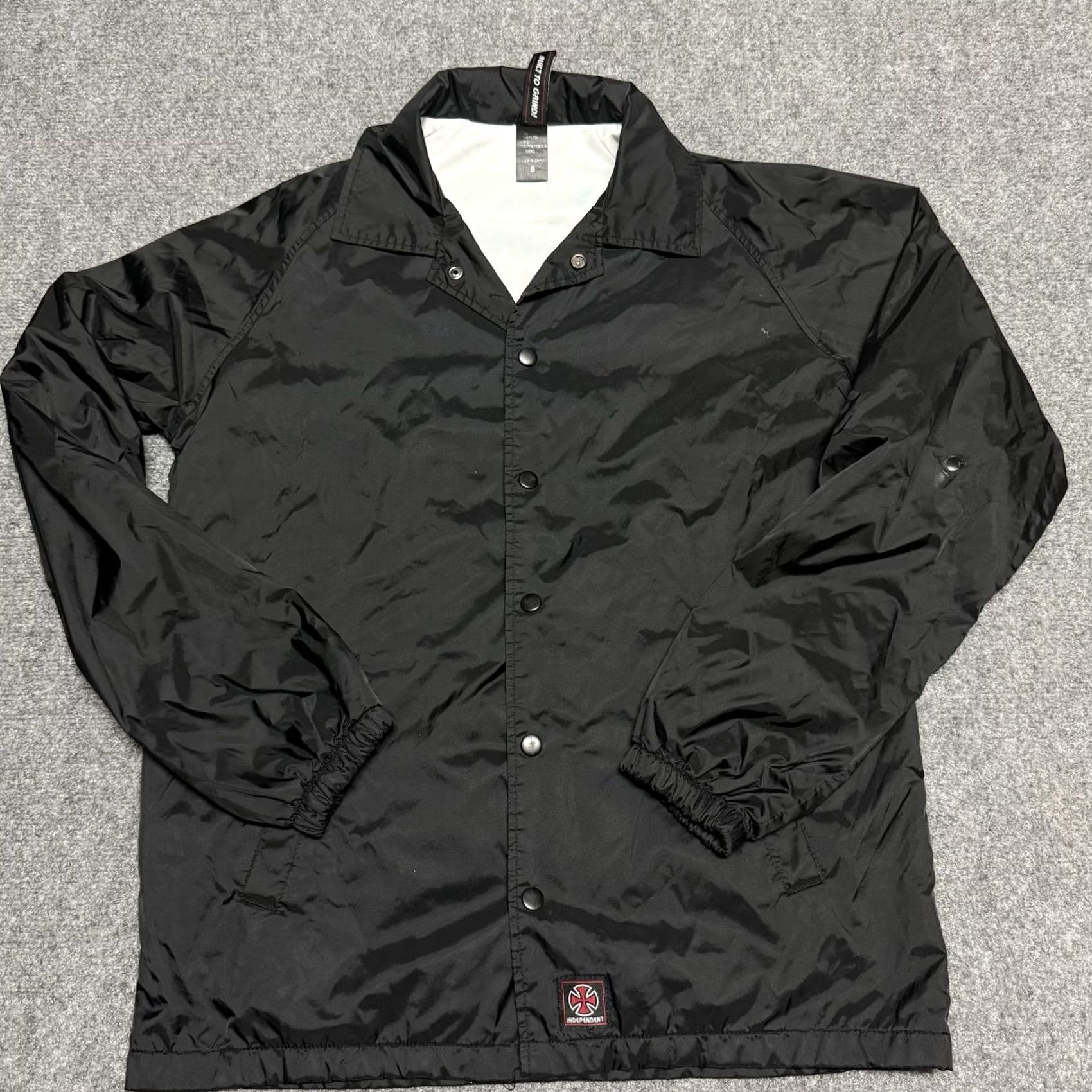 Vintage VINTAGE Independent Truck Co. Jacket Mens S Black Windbreaker Snap Front Nylon Skateboarding Windbreaker Mens Size US S / EU 44-46 / 1 - 3 Thumbnail