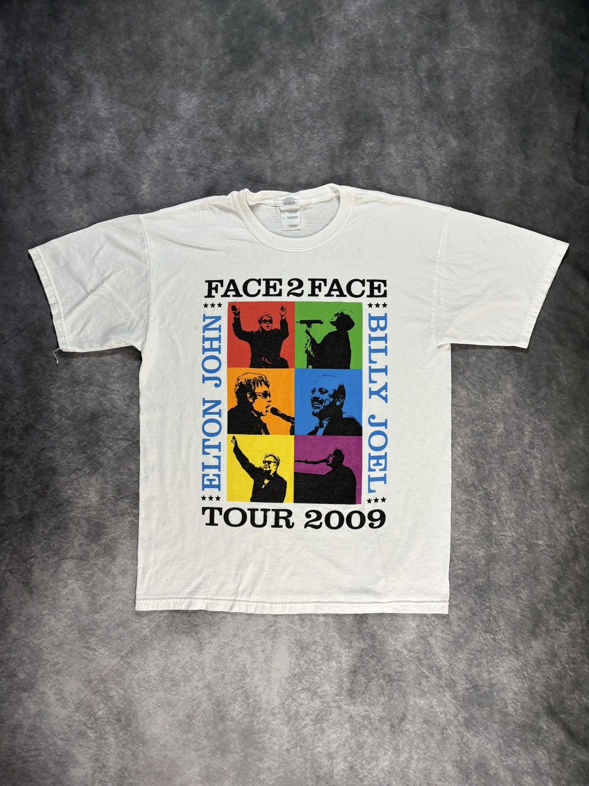 Band Tees 2009 Elton John Billy Joel Face 2 Face Tour Tee Shirt Band Size US L / EU 52-54 / 3 - 9 Thumbnail