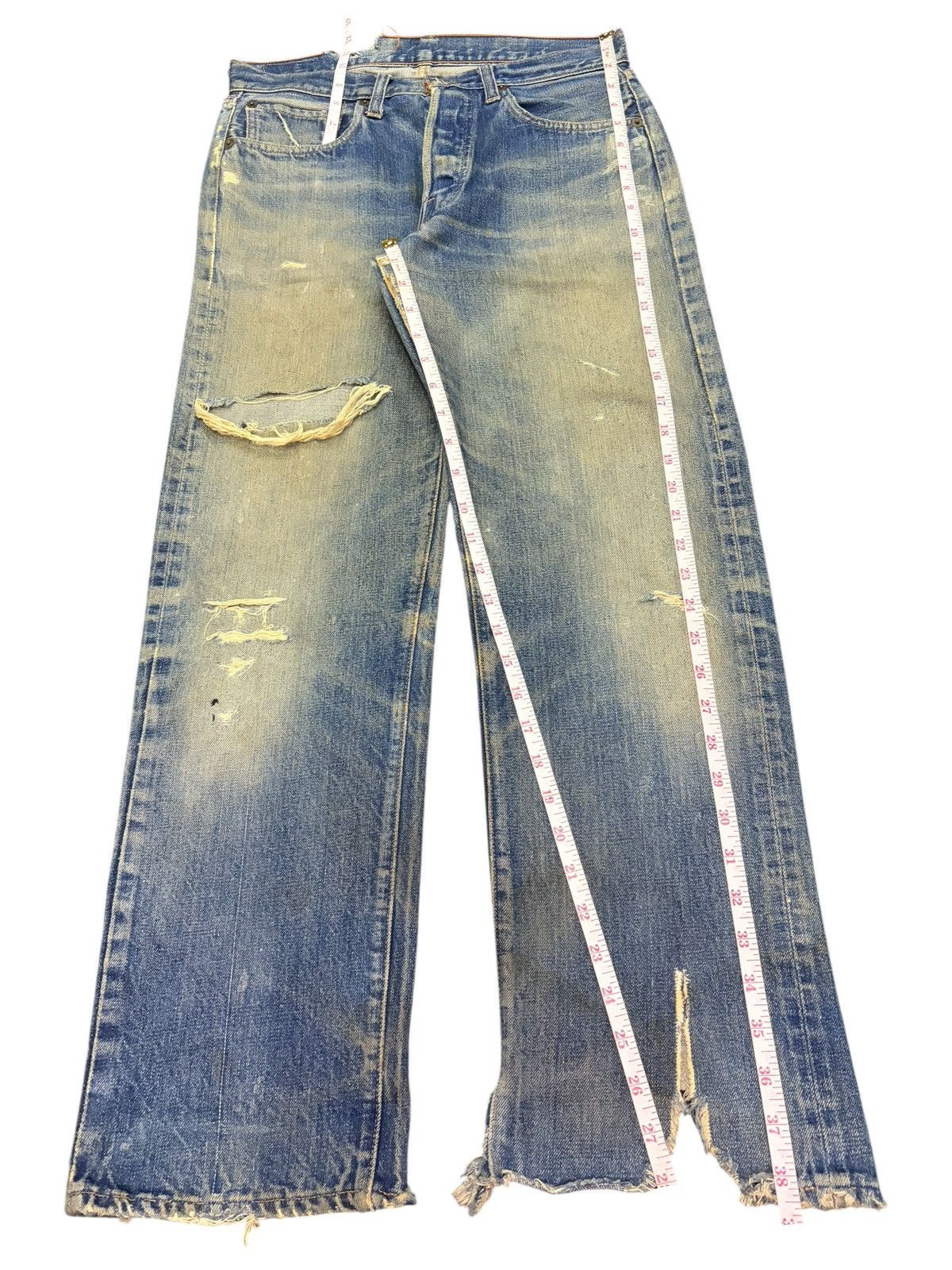 Levi's Vintage 60s Levis 501 Big E Selvedge Jeans Button 6 Size US 30 / EU 46 - 7 Thumbnail