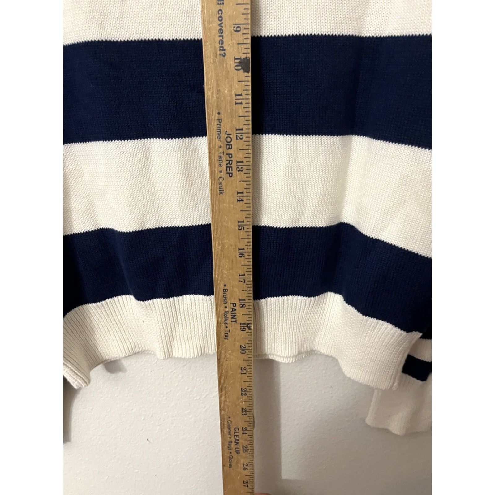 J.Crew VINTAGE J.CREW Nautical Striped Sweater Shirt Women Medium White Blue Express Shipping Size M / US 6-8 / IT 42-44 - 5 Thumbnail