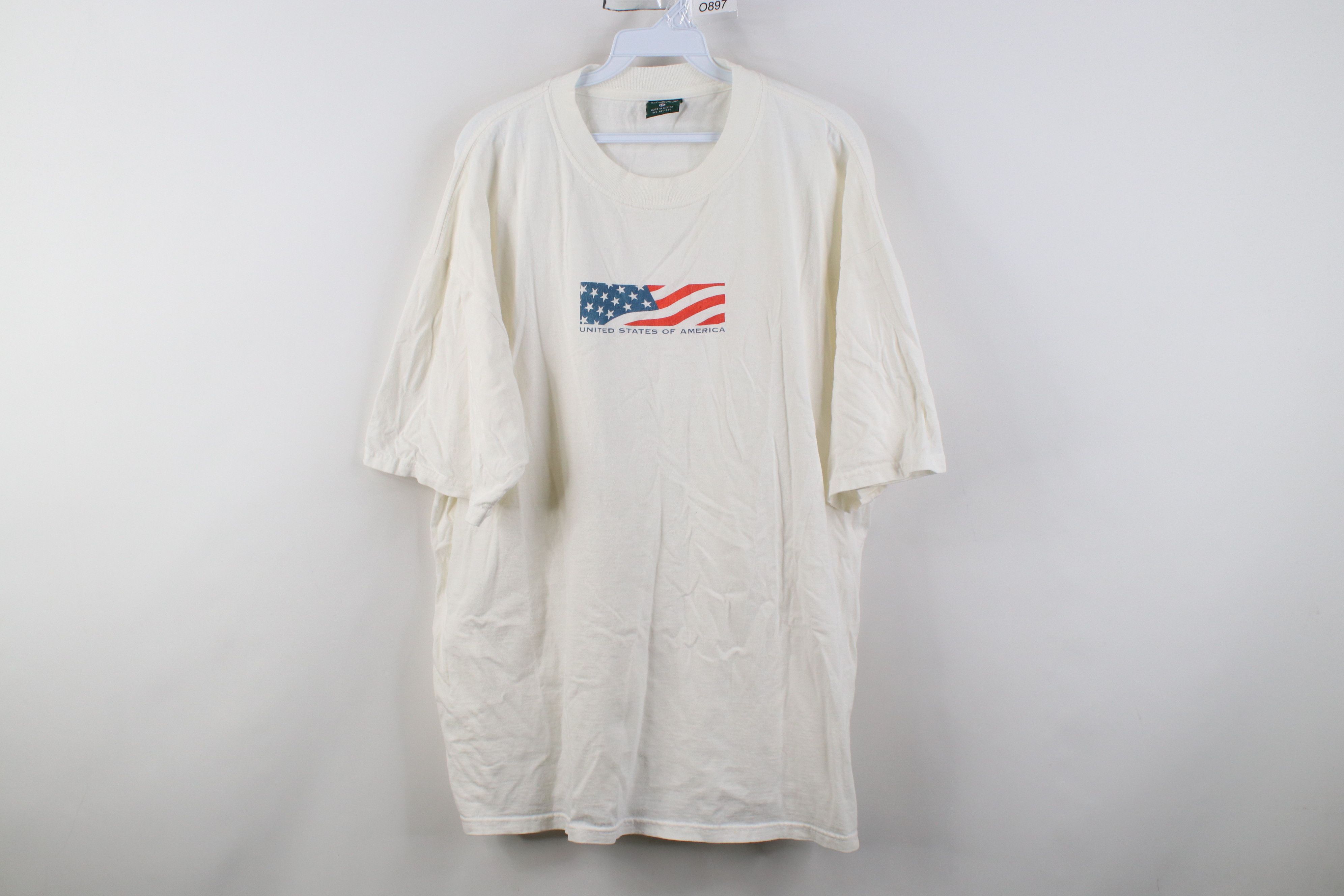 Vintage Vintage 90s Streetwear United States of America Logo T-Shirt Size US XXL / EU 58 / 5 - 1 Thumbnail