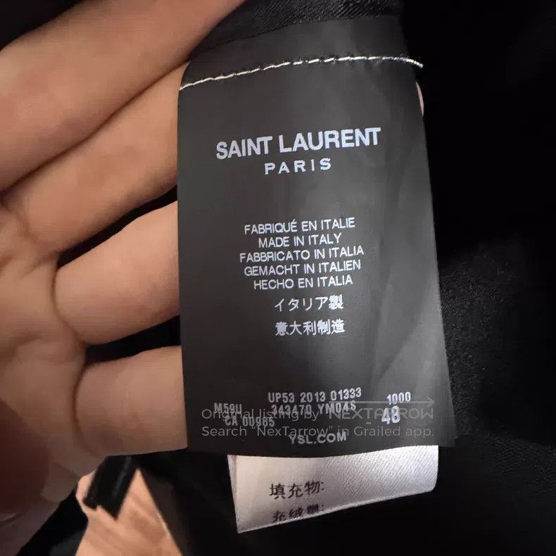 Saint Laurent Paris Saint Laurent Paris Sword Collar Black Smoking Coat i Size US M / EU 48-50 / 2 - 4 Thumbnail