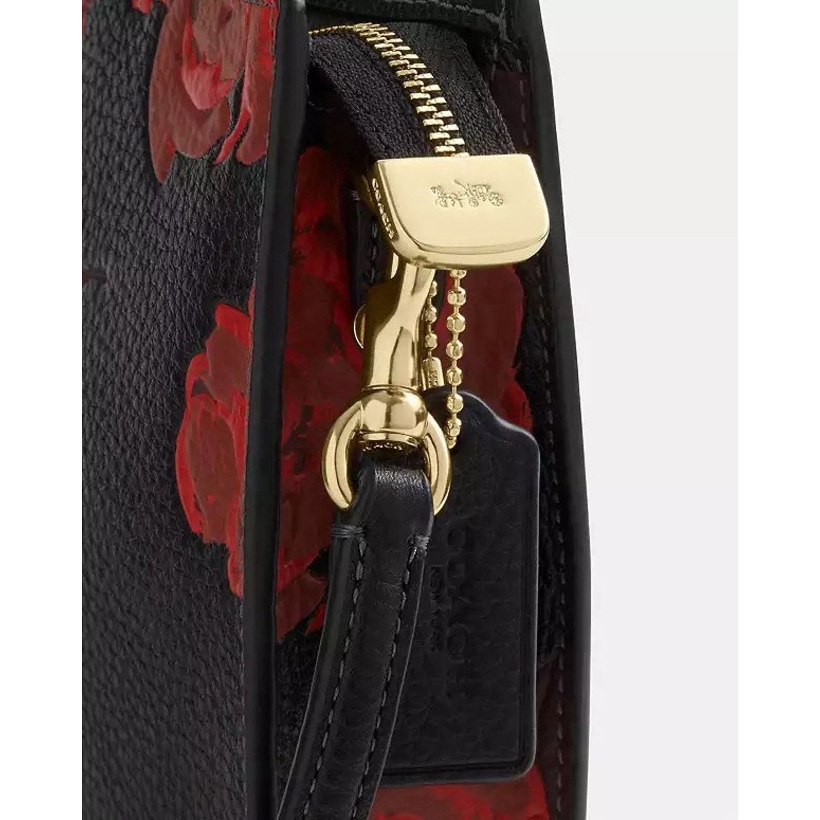 Coach NWT Coach Slim Crossbody Bag With Floral Black/Red CCI76 Size ONE SIZE - 12 Thumbnail