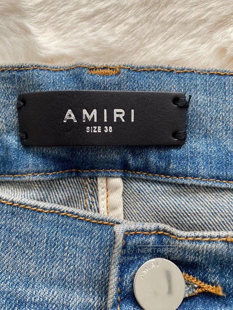 Amiri Amiri Size 38 Washed blue-pink cashew flower patchwork MX1 Size US 38 / EU 54 - 2 Thumbnail