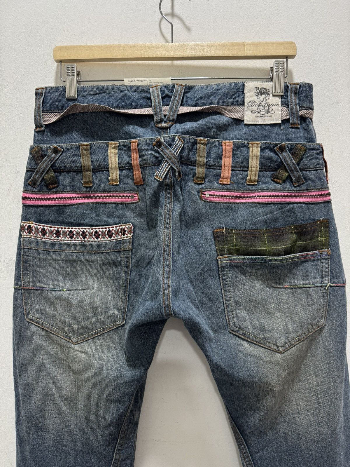 Japanese Brand JAPANESE DOMINATE HANDCRAFTED DOUBLE WAIST DISTRESSED JEANS Size US 32 / EU 48 - 3 Thumbnail