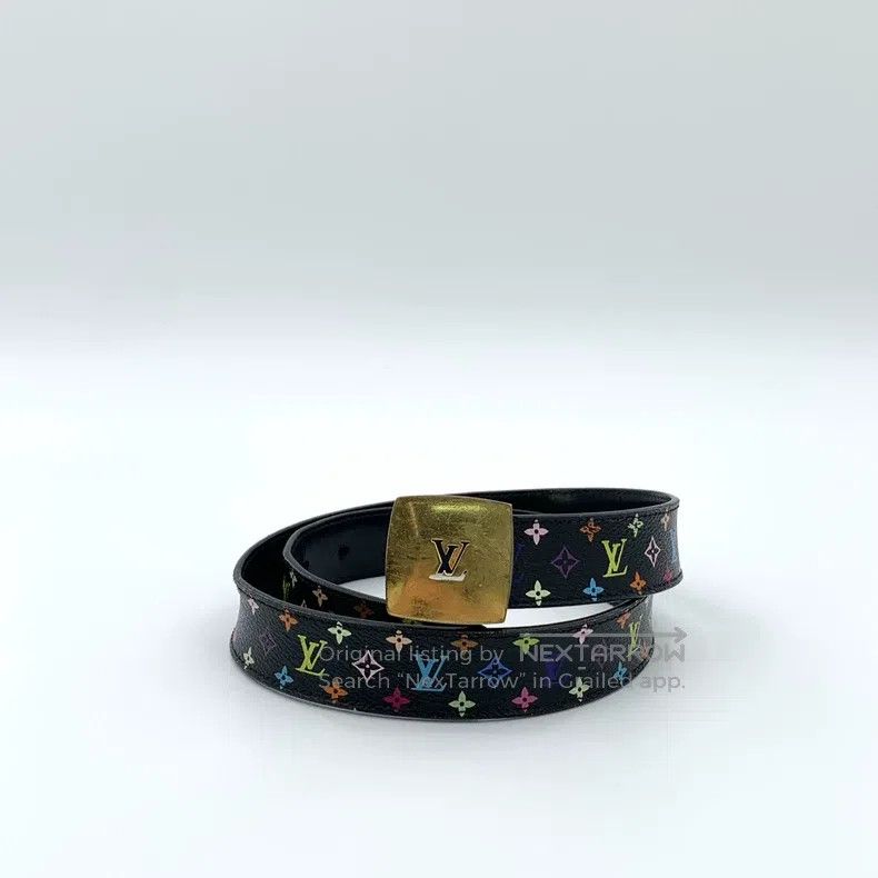 Louis Vuitton Louis Vuitton Black logo presbyopic full print smooth buck Size ONE SIZE - 1 Thumbnail