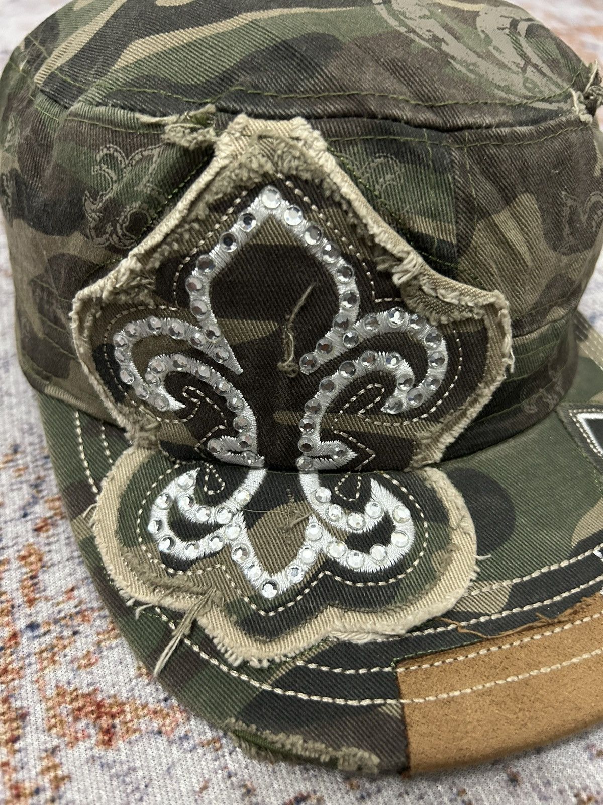 If Six Was Nine Rainbow Cross Camo Swarovski Patrol Caps Size ONE SIZE - 4 Thumbnail