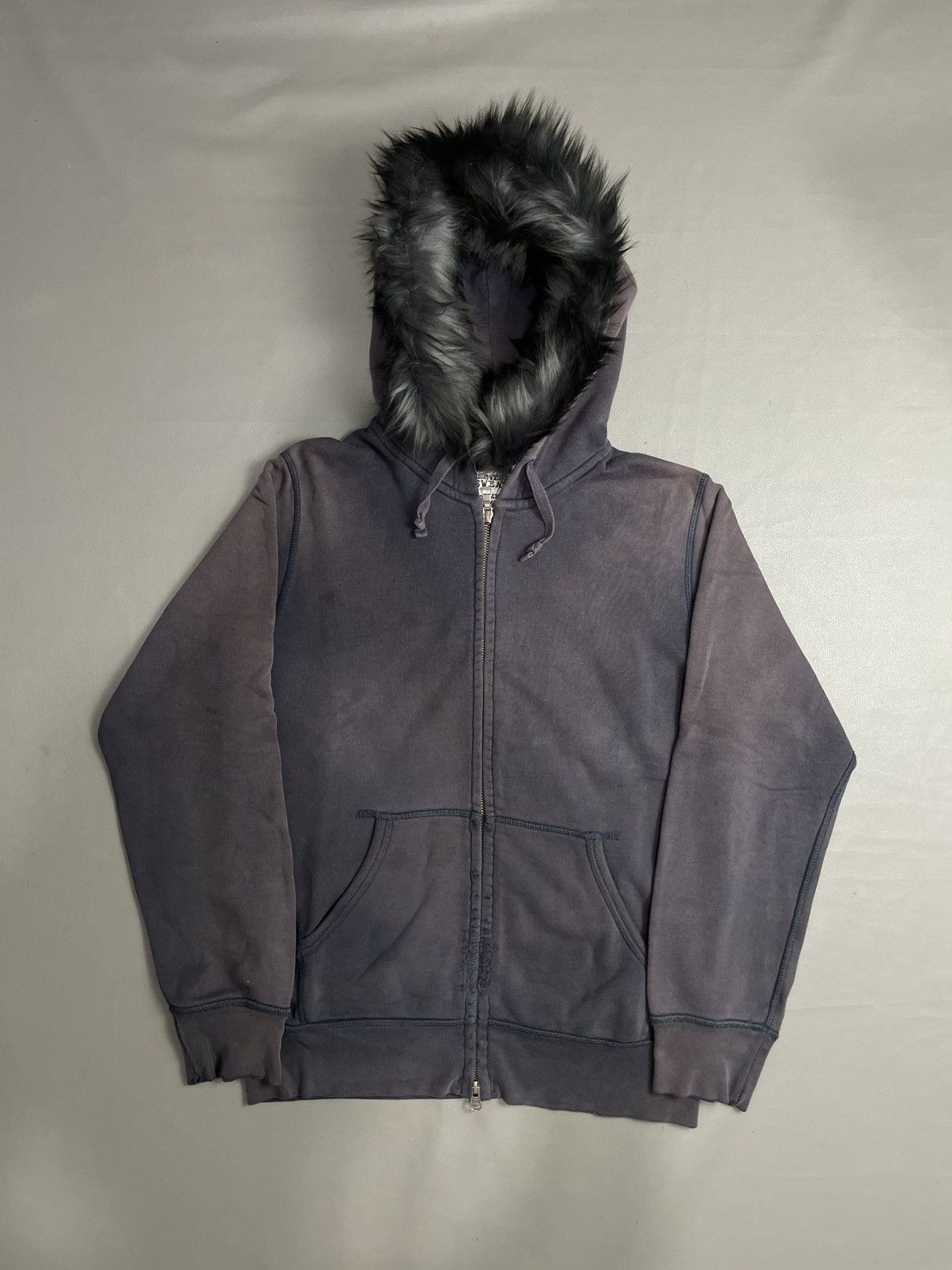 Japanese Brand Japanese Sun Faded Fur Hoodie Size US M / EU 48-50 / 2 - 1 Thumbnail