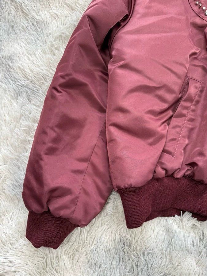 Celine celine burgundy studded bomber jacket Size US L / EU 52-54 / 3 - 2 Thumbnail