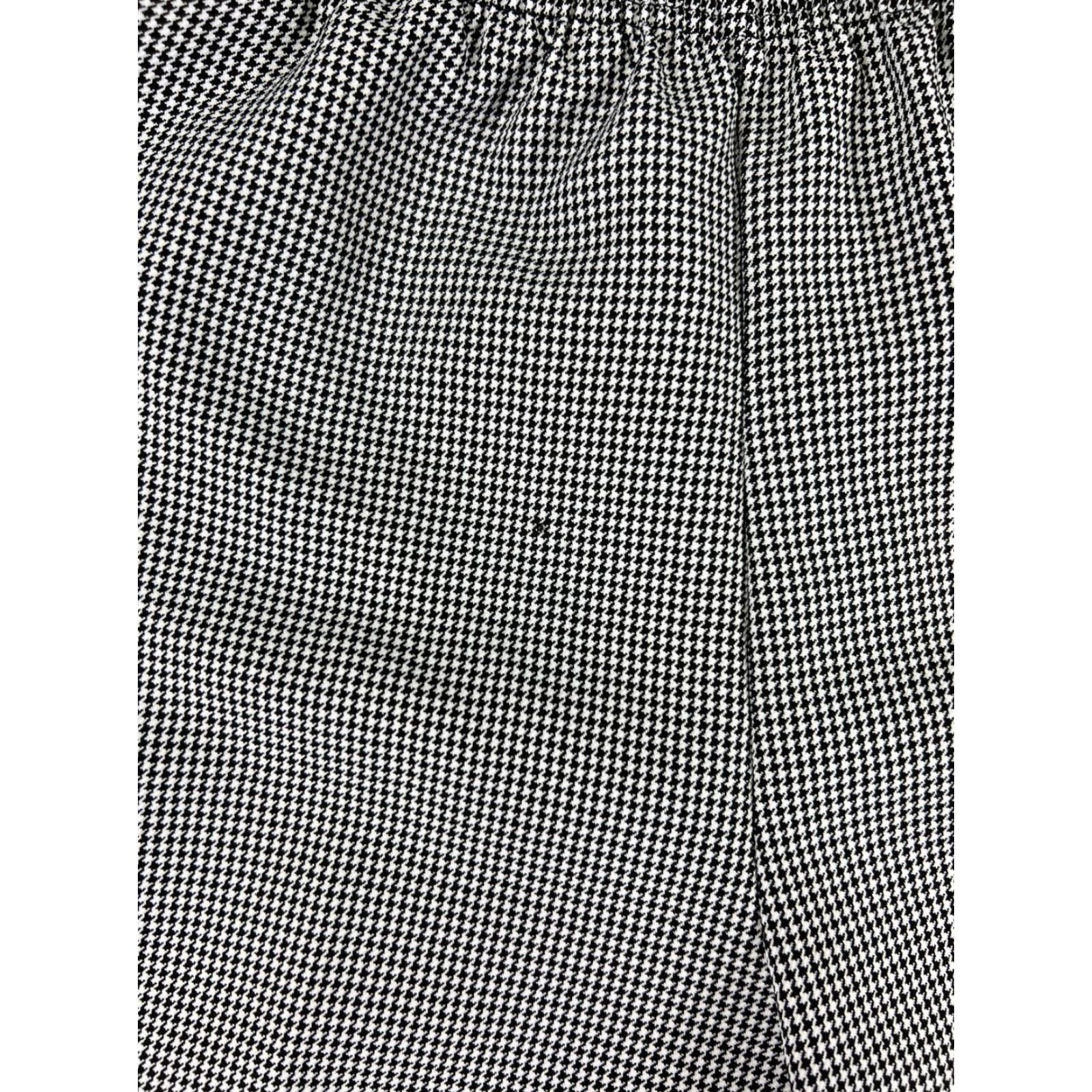 Blair VINTAGE Blair Pants Womens 14 Black Houndstooth 100% Polyester Elastic Straight Front Chino Size 36" / US 14 / IT 50 - 3 Thumbnail
