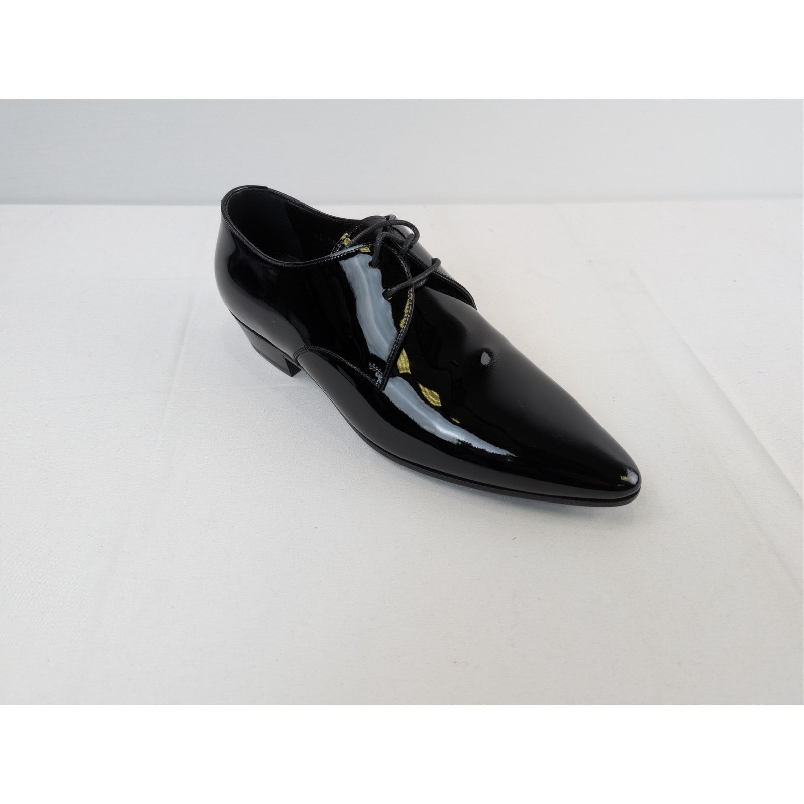 Saint Laurent Paris o1rshd Leather Lace Ups Shoe boots in Black Size US 7 / EU 40 - 3 Thumbnail