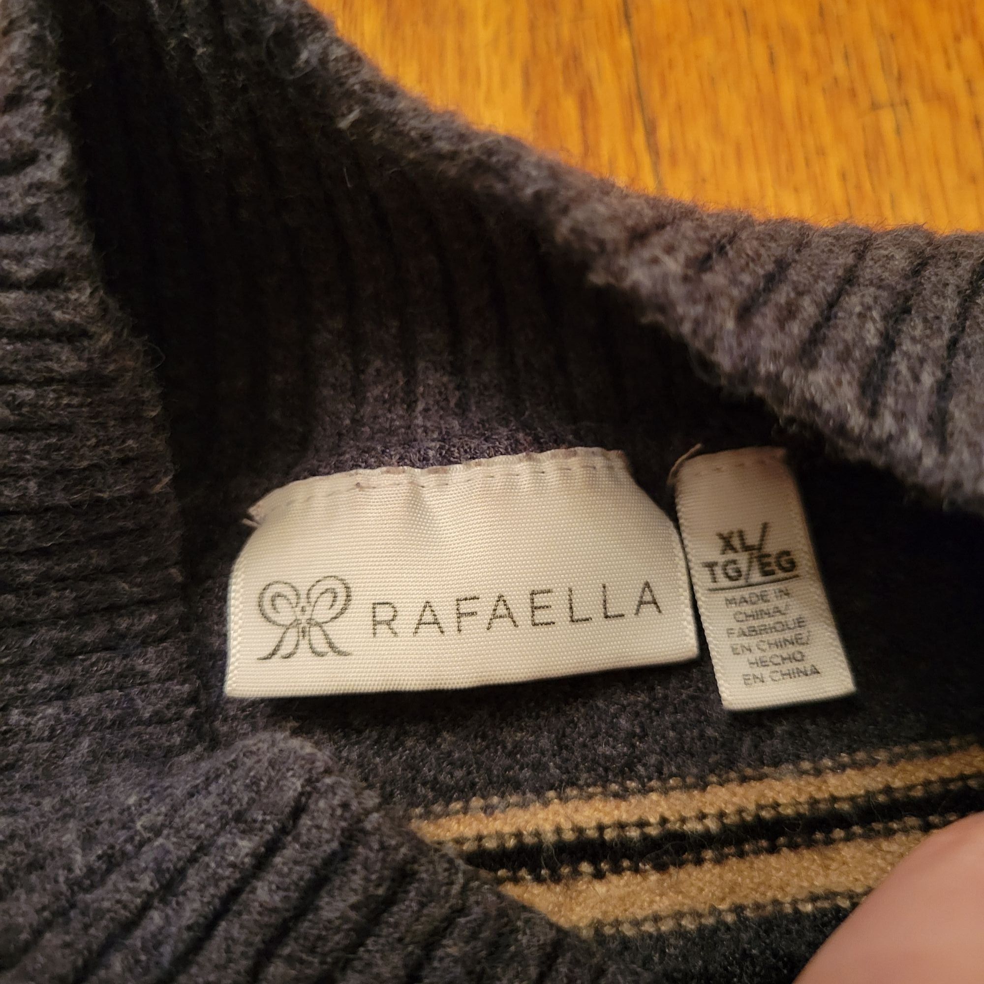 Other Rafaella XL Striped Fringe Sweater Southwestern Serape Cozy Size XL / US 12-14 / IT 48-50 - 3 Thumbnail