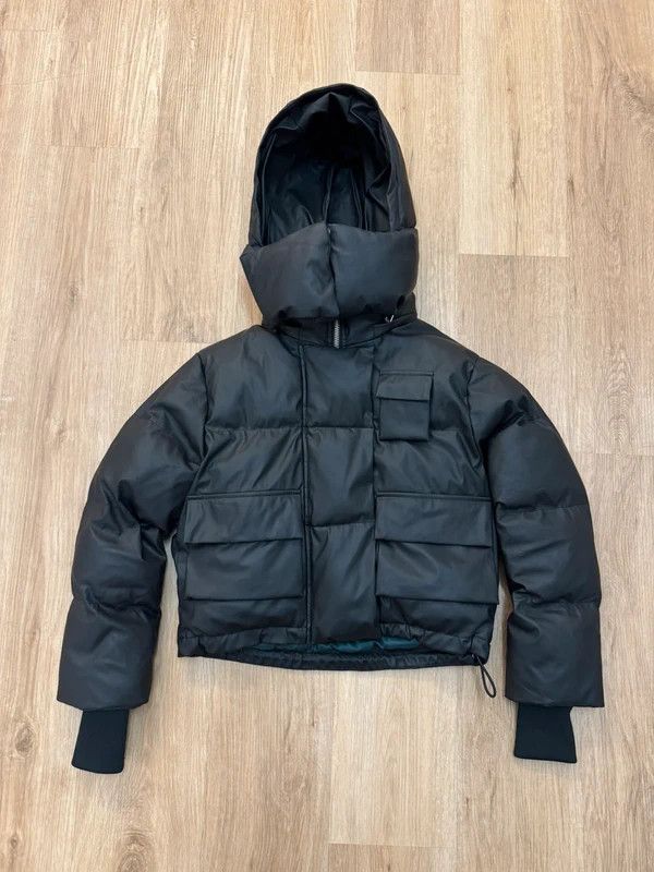 Maniere De Vior Maniere De Voir Wrap Neck Puffer Jacket Vegan Leather 4 M Size L / US 10 / IT 46 - 1 Thumbnail