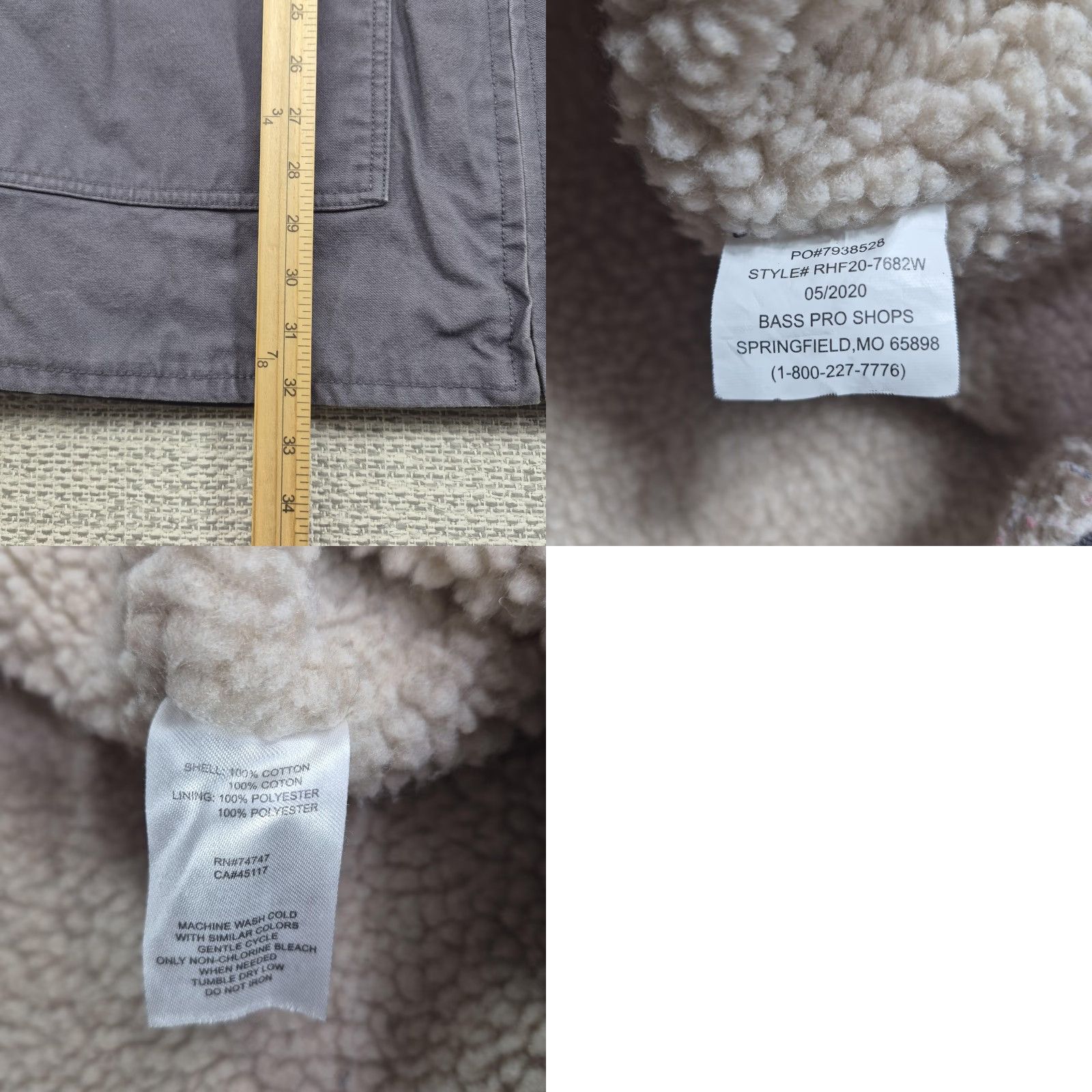 Vintage RedHead Vest Mens 3XL Gray Sherpa Lined Canvas Full Zip Outdoor Workwear Pockets Size US XXL / EU 58 / 5 - 9 Thumbnail