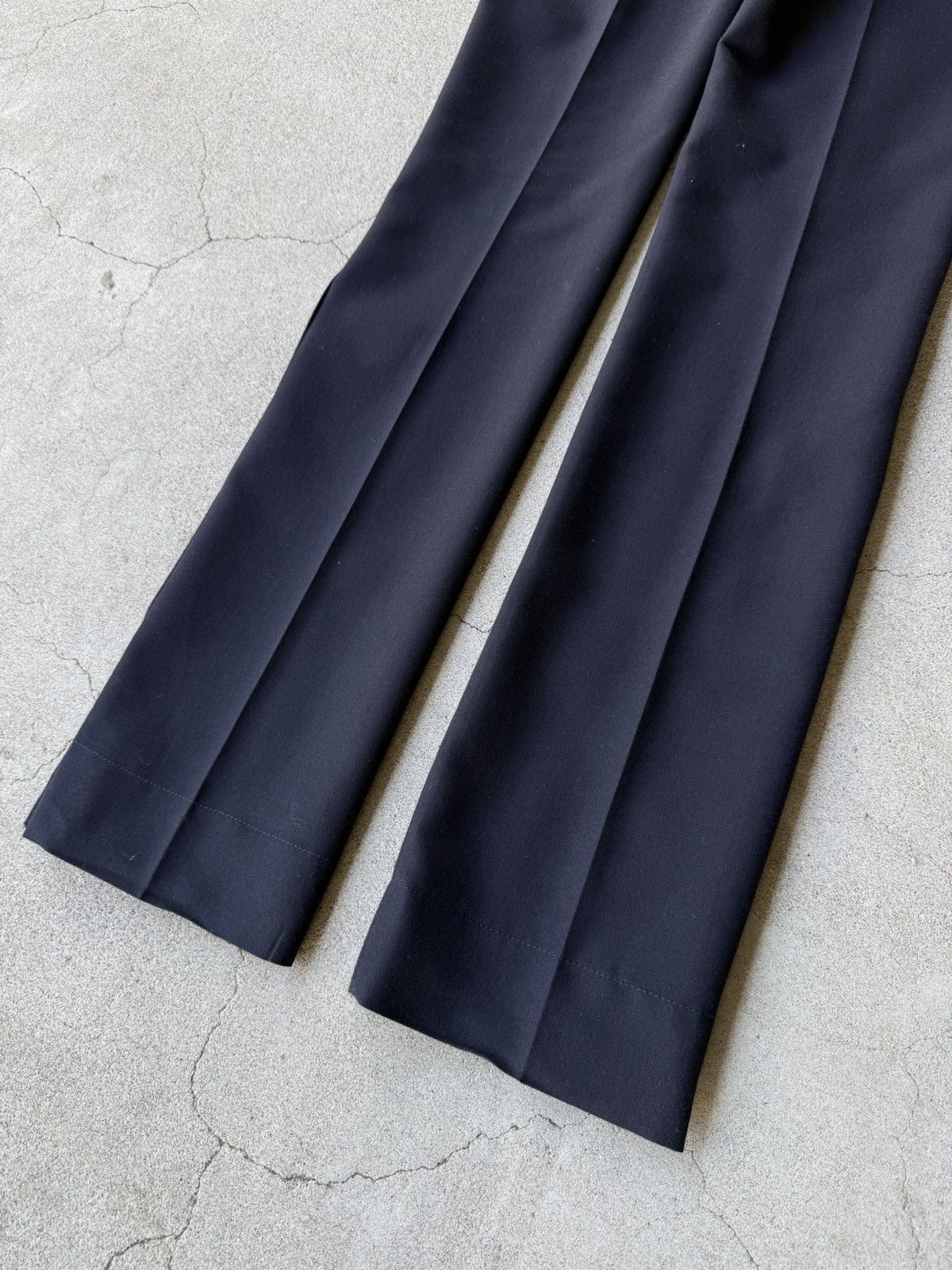 Daniel W. Fletcher DANIEL W. FLETCHER 21AW Dark Navy Wool Slit Trousers Size US 28 / EU 44 - 7 Thumbnail