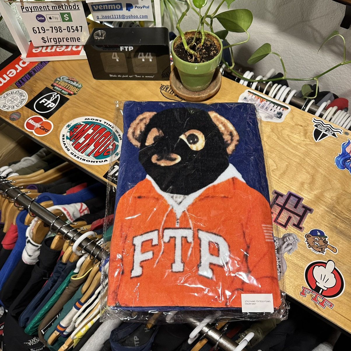 Fuck The Population Ftp bear towel (navy) Size ONE SIZE - 2 Thumbnail