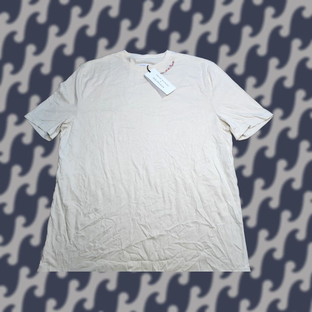 Holzweiler Holzweiler Emilie Nicolas Creamy Beige Womens T-Shirt Size S Short Sleeve Round Neck Casual Basic 100% Cotton Size S / US 4 / IT 40 - 1 Thumbnail